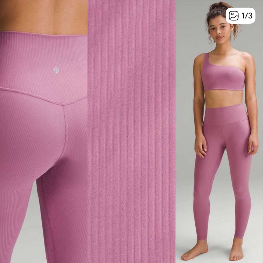 Lululemon Align Ribbed High-Rise Pant 25“ Size 4 Velvet Dust‎ Pink